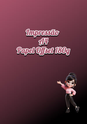 Impressão A4 Papel Offset 180g (Ofício Fosco)